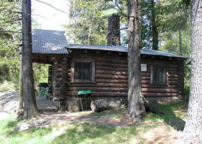 Side view of Saunders Falls Camp (old camp)