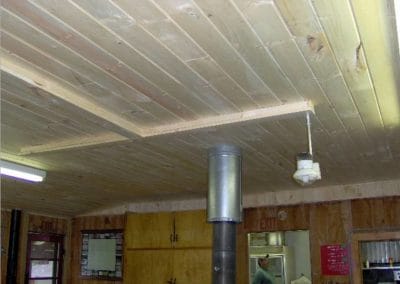 New ceiling in Main Lodge
